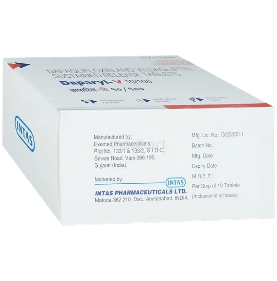 daparyl v 10/100mg tablet 10's